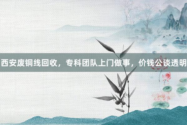 西安废铜线回收，专科团队上门做事，价钱公谈透明